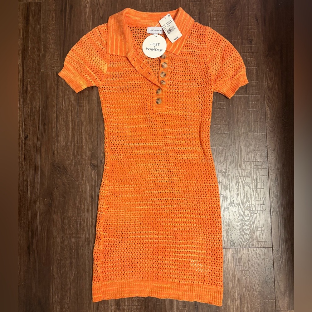 Lost + Wander Tangerine Knit Top